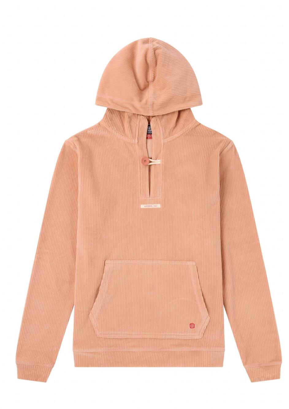 NEW AMUNDSEN women's comfy cord hoodie in apricot